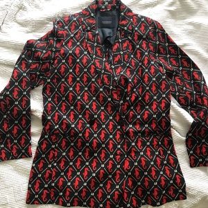 SCOTCH & SODA blazer double breasted, seahorse pattern size Medium